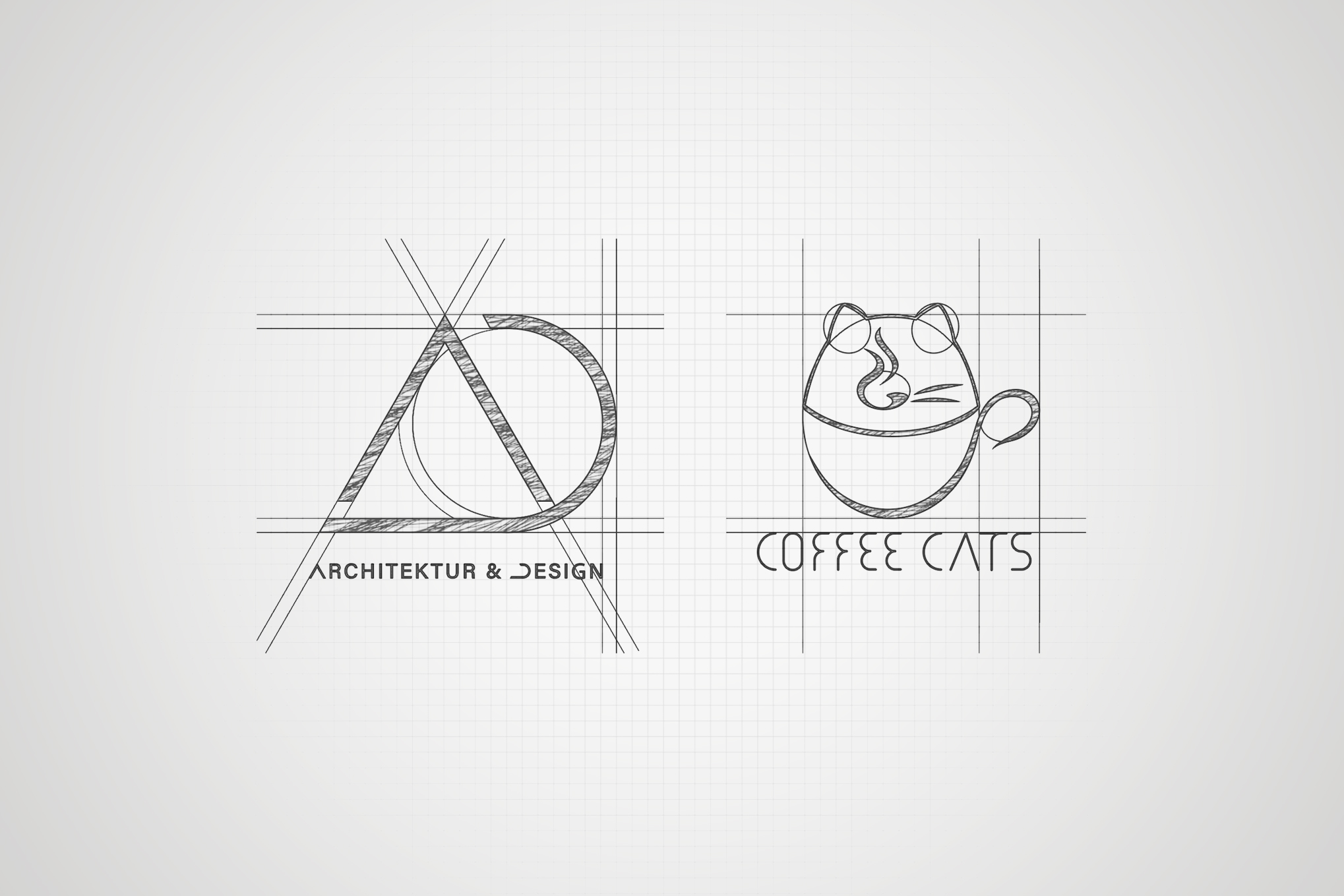 Logo Architektur und Design & Coffee Cats